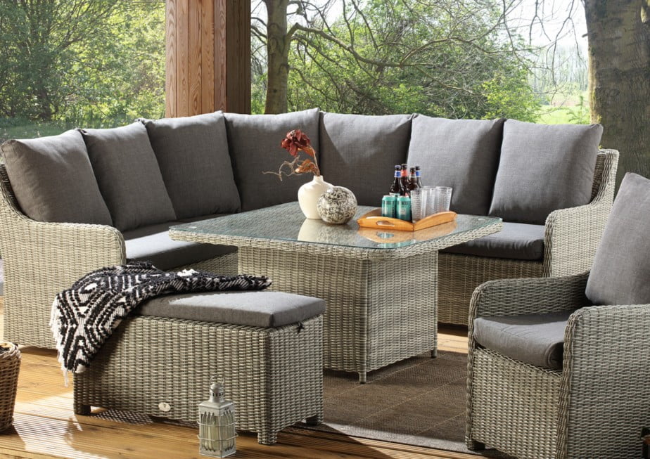 Atlanta Grey Rattan Outdoor Corner, Best Deals On Grey Rattan Garden Furniture
