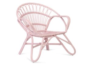 Nordic-Pink-Rattan-Chair