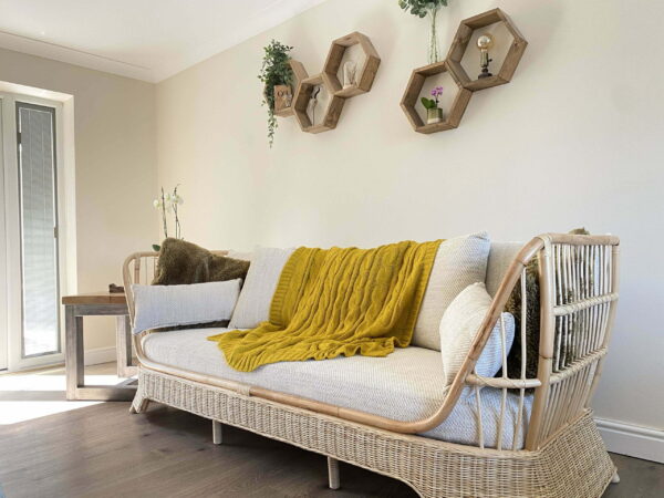 natural rattan day bed