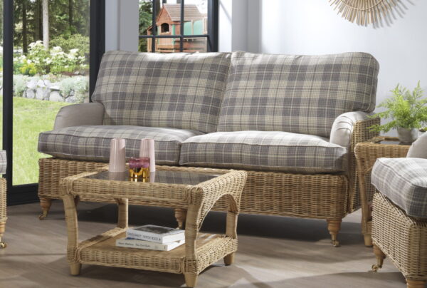 seville 3 seater rattan sofa heather biscuit