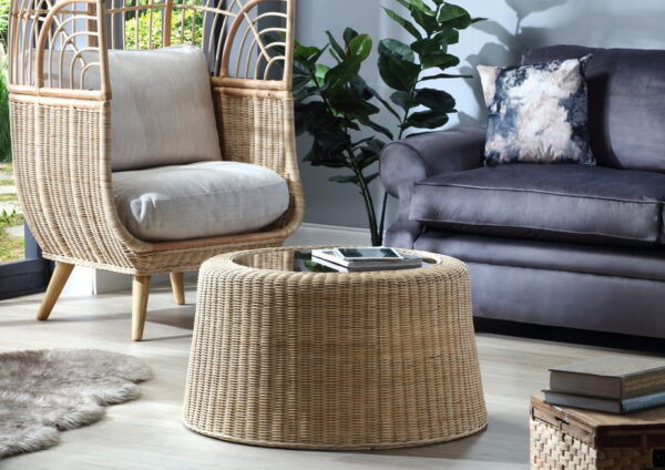 Woven-round-rattan-coffee-table-in-Natural