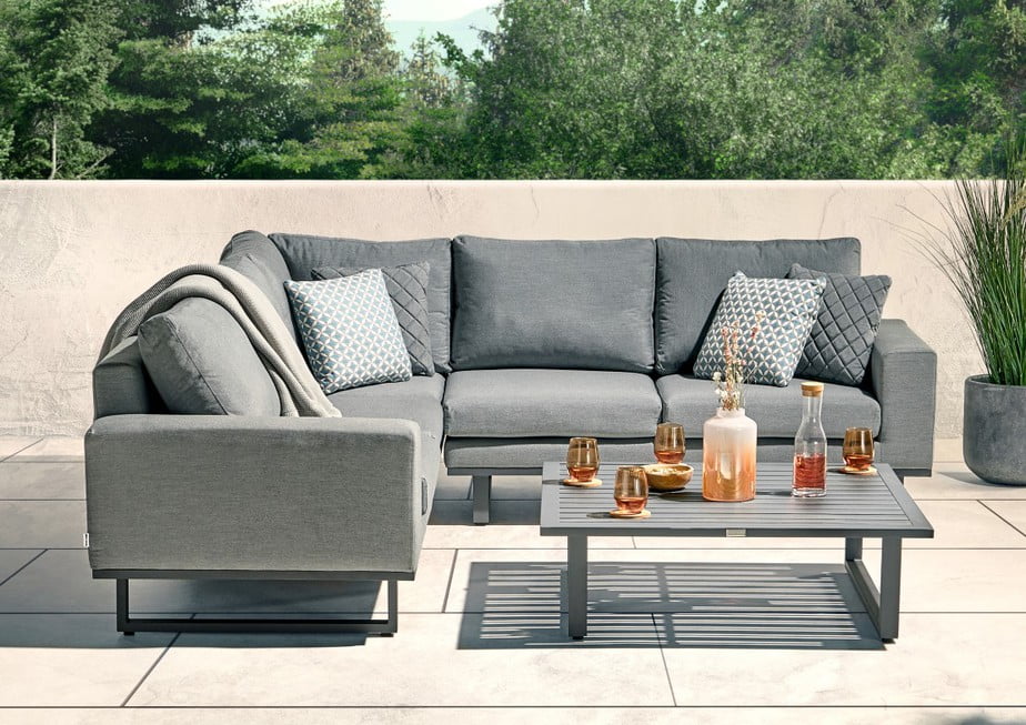 Aruba Patio Corner Sofa Set, Outdoor Living Room Furniture Sets