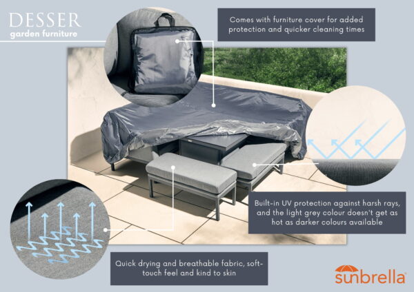 outdoor fabric furniture with cover waterproof