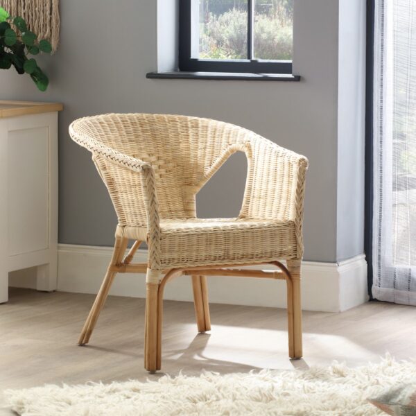 adults small wicker loom chair natural