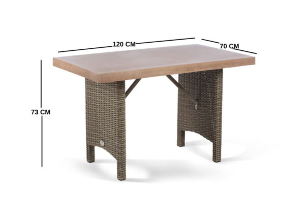 georgia grey rattan outdoor dining set with a glass table 2