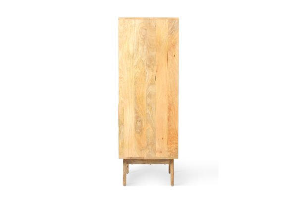 natural 5 door cabinet side angle