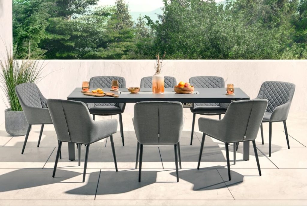 aruba dining set with fire pit no pool