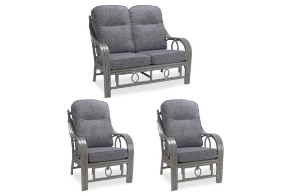 madrid grey earth grey 2 seater suite