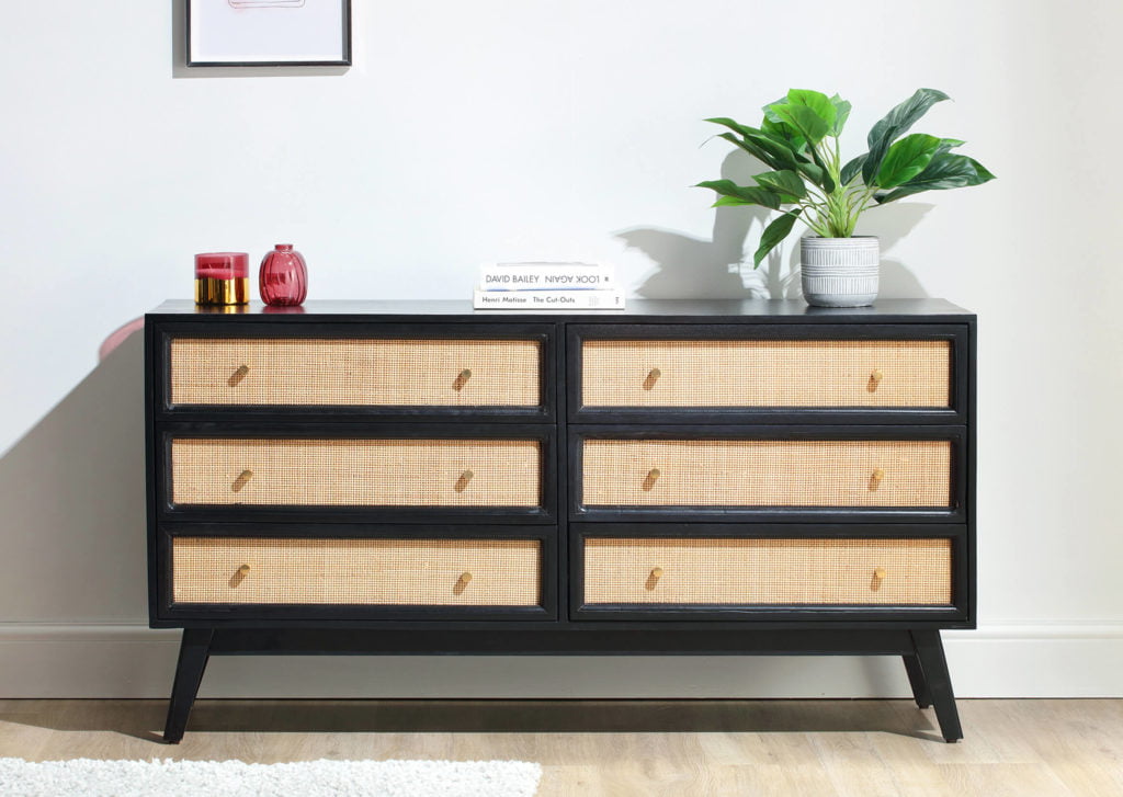 6 drawer console