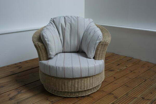 lyon swivel chair in linen blush