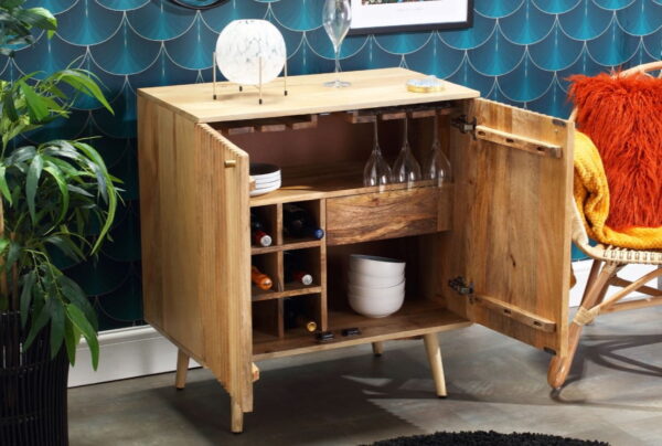 rotterdam wine rack sideboard cabinet with storage mango wood