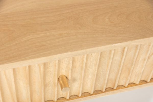 rotterdam mango wood coffee table 2 drawer & storage shelf
