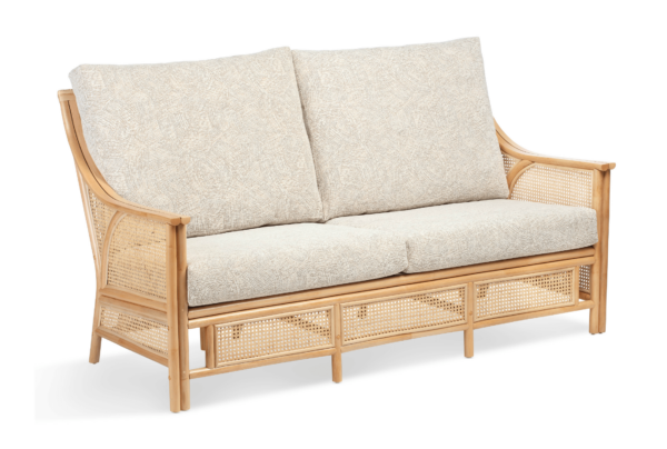 chester natural cane 3 seater sofa