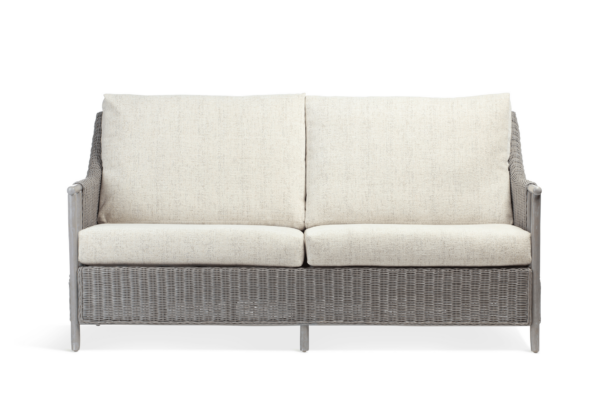 eden grey cane 3 seater sofa
