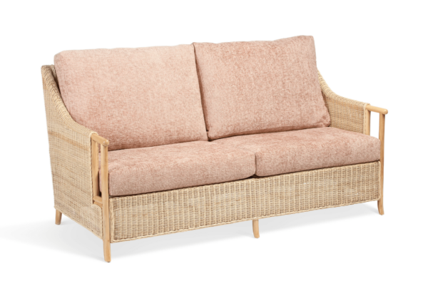eden natural cane 3 seater sofa