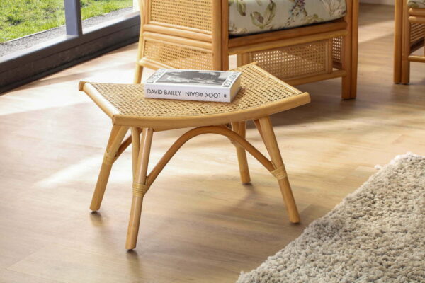 chester natural cane footstool