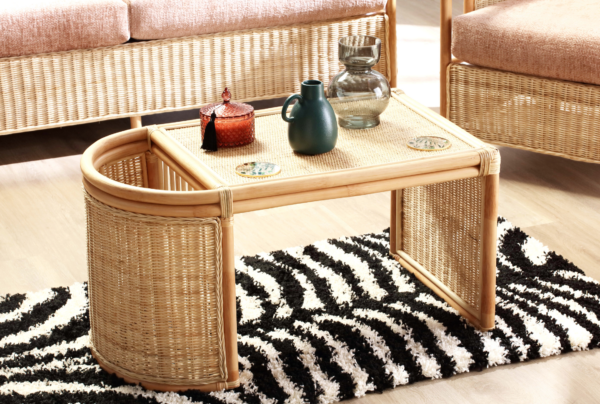 eden natural cane coffee table
