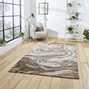 florence abstract rug in beige & silver (50031) 3 sizes available