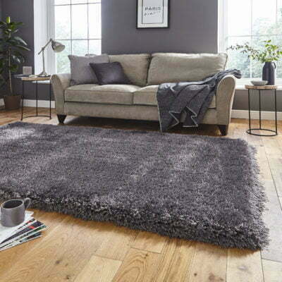 montana shaggy rug in dark grey 4 sizes available