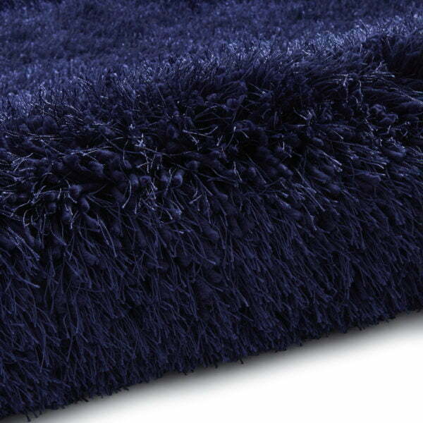 montana shaggy rug in dark navy blue 4 sizes available