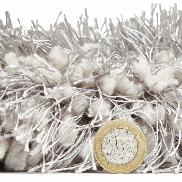montana shaggy rug in silver 4 sizes available