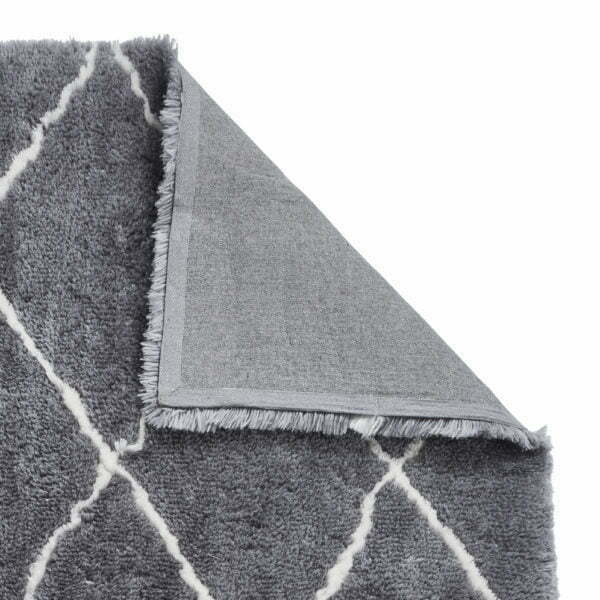 morocco shaggy rug in grey and cream 3 sizes available
