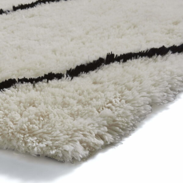 morocco shaggy rug in ivory and black 3 sizes available