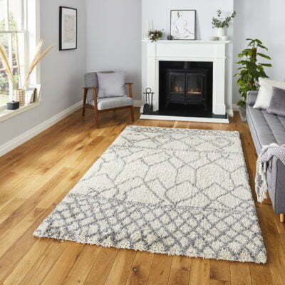 scandi berber rug in cream and grey 3 sizes available