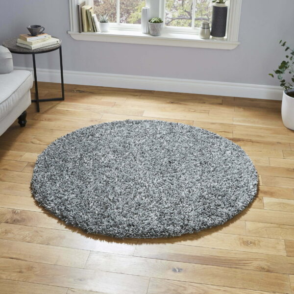 vista shag rug in silver 5 sizes available