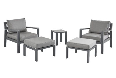 tutbury grey footstool set 2 chairs and side table uk made