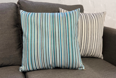 green stripe outdoor waterproof scatter cushion reversible 17