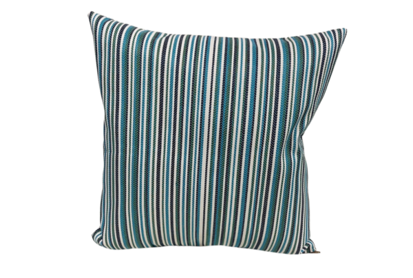 green stripe outdoor waterproof scatter cushion reversible 17"