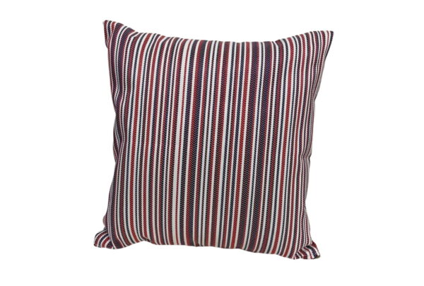 red stripe outdoor waterproof scatter cushion reversible 17"