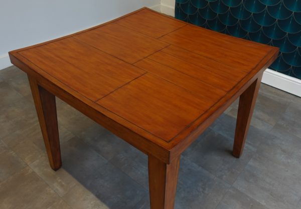 square curved dining table walnut colour