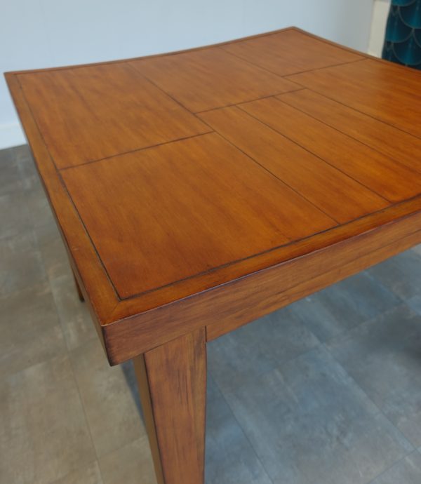 square curved dining table walnut colour