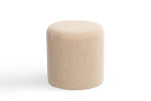 small ottoman round footstool pouffe d43cm x h45cm – multiple fabrics