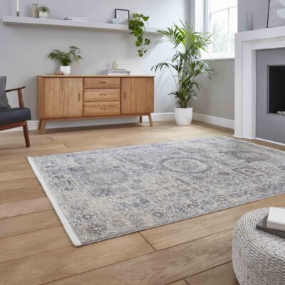minerva flat rug in grey 2 sizes available