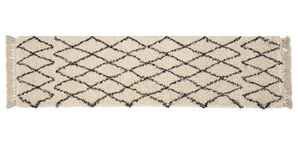 diamond plush rug in white and black 4 sizes available