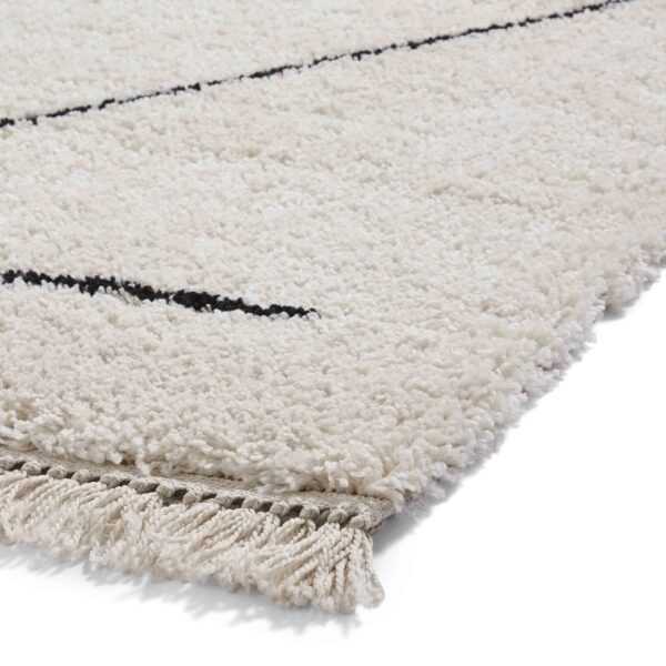 bohemian plush rug in white and black 2 sizes available