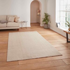 eco washable shaggy rug in linen 3 sizes available