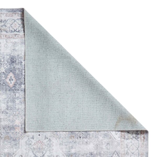 baku washable flat rug in grey 2 sizes available