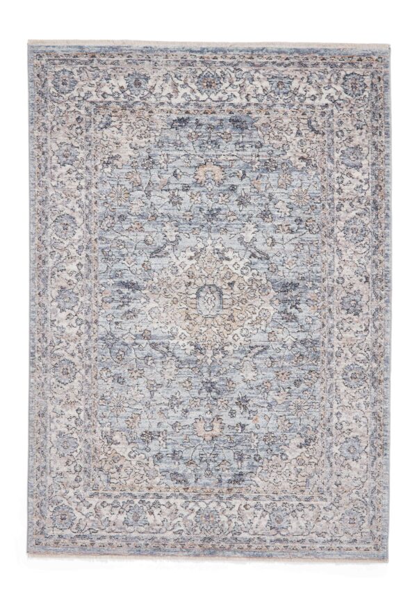 edwardian tufted rug in blue 4 sizes available