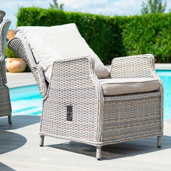 kendal outdoor rattan reclining corner dining set with adjustable table