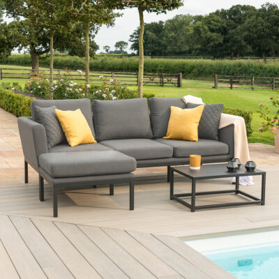 aruba outdoor fabric chaise sofa set with coffee table all weather fabric