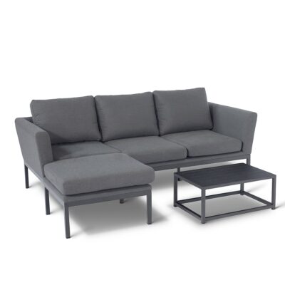 aruba outdoor fabric chaise sofa set with coffee table all weather fabric