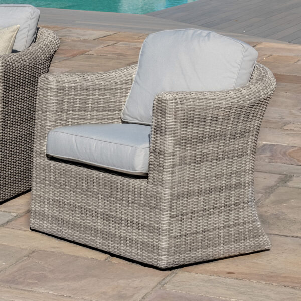 grasmere outdoor rattan small corner sofa & chair with oval coffee table