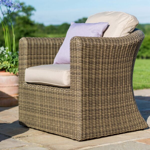 windemere outdoor rattan large corner sofa & chair with oval coffee table