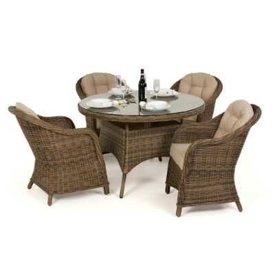 windemere outdoor rattan 4 seat dining set