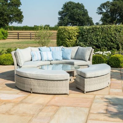grasmere outdoor rattan entertainment & daybed suite with adjustable table