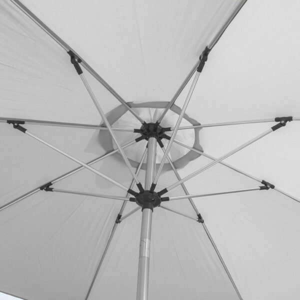 grey parasol round 2.7m with tilt